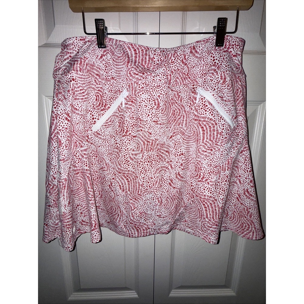 GG Blue Luxe Sport Swing Skort Red White Golf Athletic Sz L Tennis Pickleball